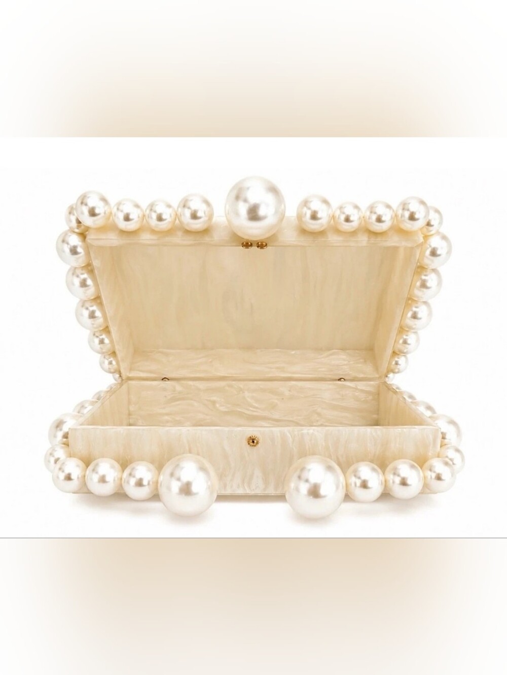 Cult Gaia Women's Ivory Acrylic EOS Beaded Handbag Purse Box (Read Description) - Picture 2 of 10